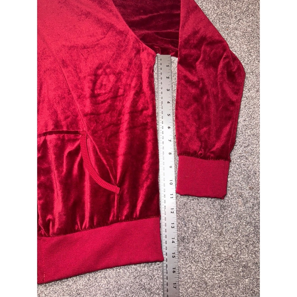 Women's Red Velour / Velvet Tracksuit Set - Size Large - Picture 11 of 12